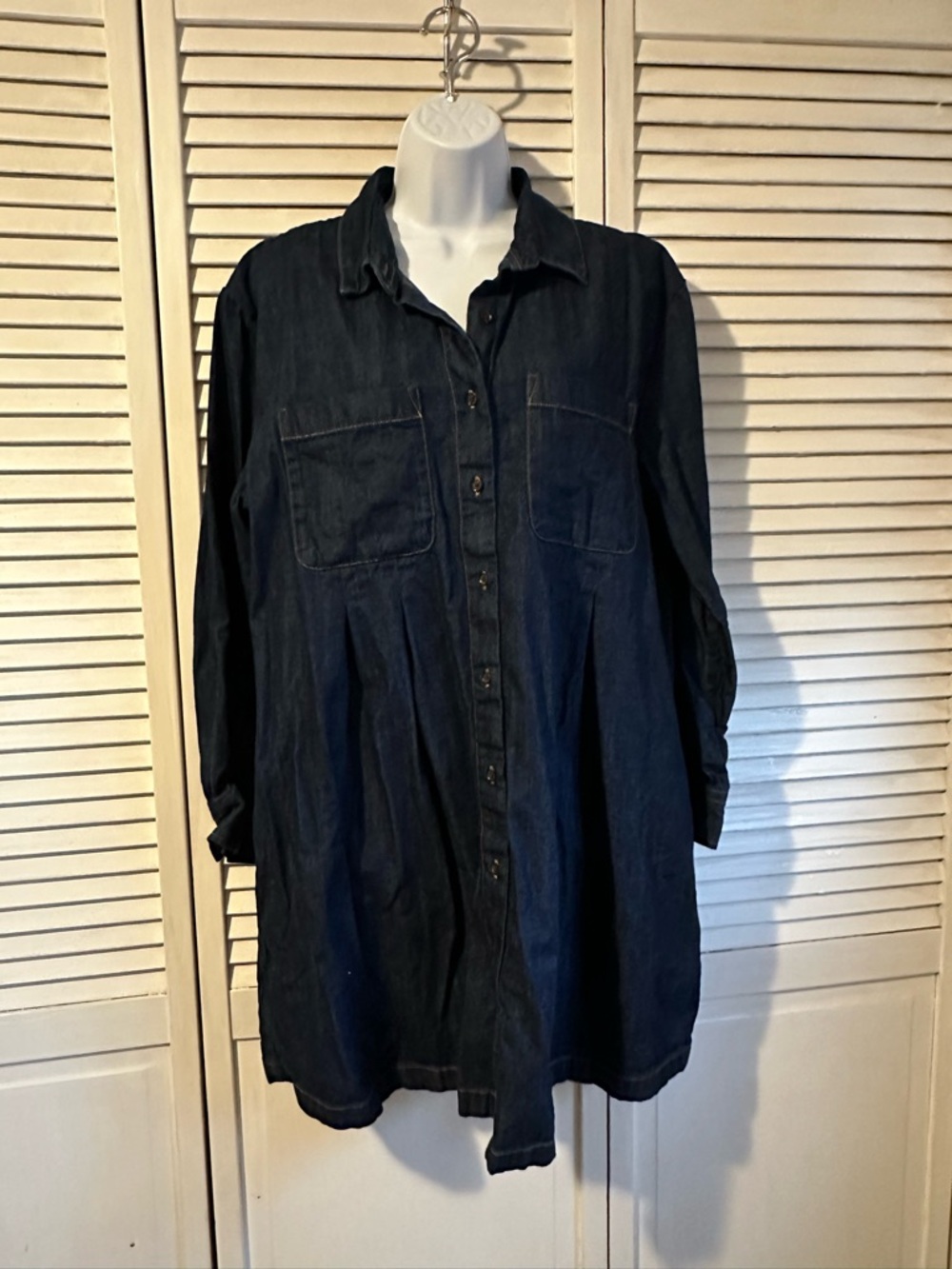 Banana Republic Dark Indigo Denim Shirt Dress